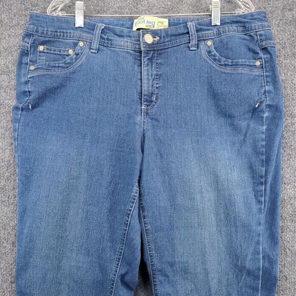JMS Just My Size Women's Stretch Bootleg Jeans Blue Actual 38x31 5-Pocket - Picture 3 of 13